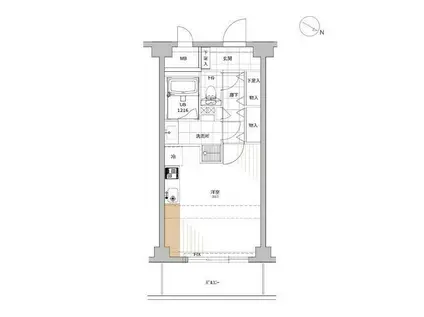 シティテラス田町(ワンルーム/8階)の間取り写真