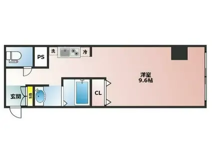 パラッツォ・マニフィコ(ワンルーム/2階)の間取り写真