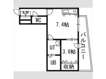 プリマベーラ発寒南 PRIMA VELLA(1LDK/2階)の間取り写真
