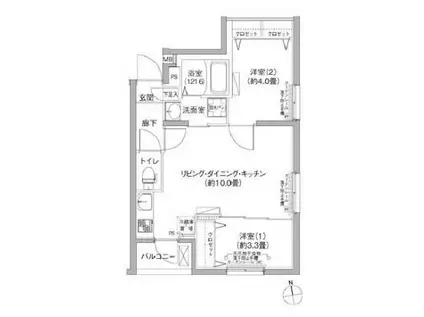 PERSICA NAKANO(2LDK/5階)の間取り写真