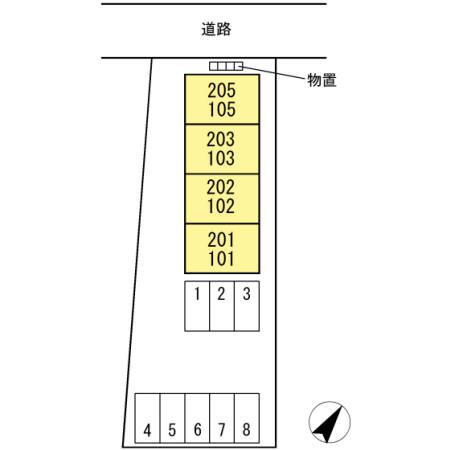 D-ROOM清水(1LDK/1階)の間取り写真