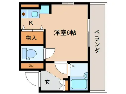 リブ・今小路(ワンルーム/3階)の間取り写真