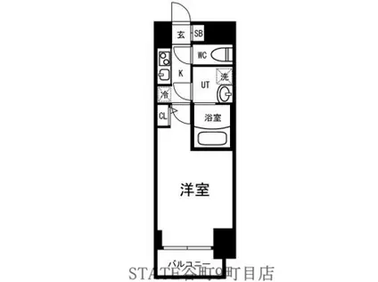 サムティ大阪グランドイーストII(1K/10階)の間取り写真