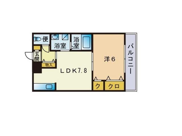 レジディア博多2(1LDK/11階)の間取り写真