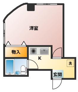 IKビル(1K/3階)の間取り写真