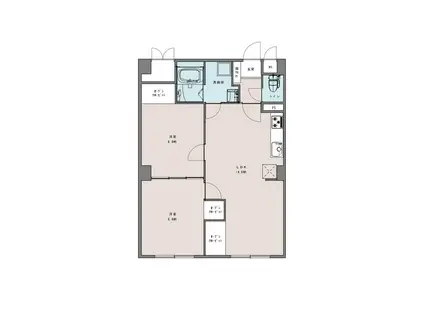 霧ヶ丘コーポラス(2LDK/3階)の間取り写真