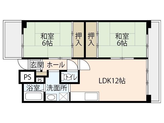 アド・パストラル前田(2LDK/4階)の間取り写真