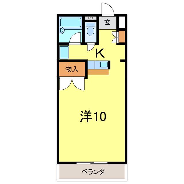 ソフィアライト(1K/4階)の間取り写真