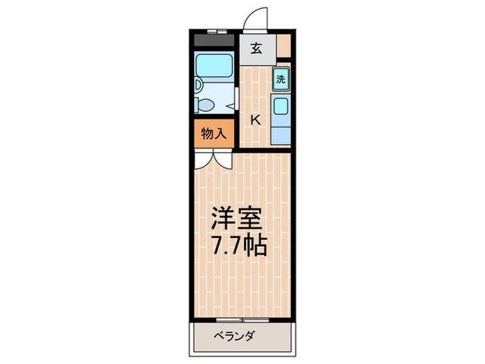 フォルテ宝塚(1K/2階)の間取り写真