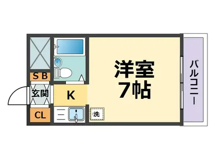 ラフォーレ甲子園(1K/3階)の間取り写真