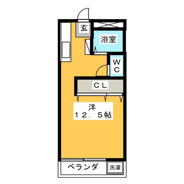 ベルメゾンOZE(ワンルーム/2階)の間取り写真
