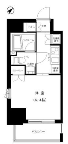 グランフォース町屋(1K/13階)の間取り写真