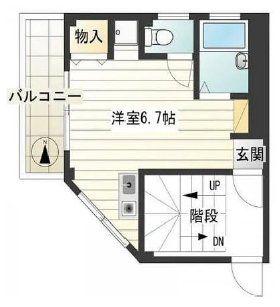 GREW田端TGERRACE(ワンルーム/3階)の間取り写真