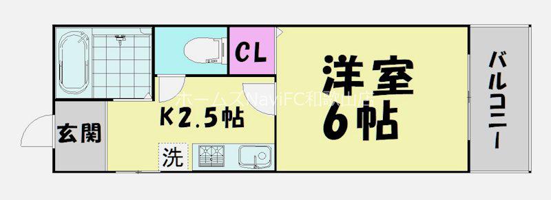 TJ松江東(1K/1階)の間取り写真
