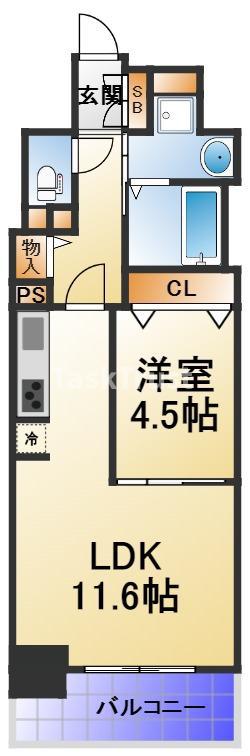 大拓メゾン鶴見(1LDK/3階)の間取り写真