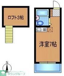 城西プラザ田無(ワンルーム/2階)の間取り写真
