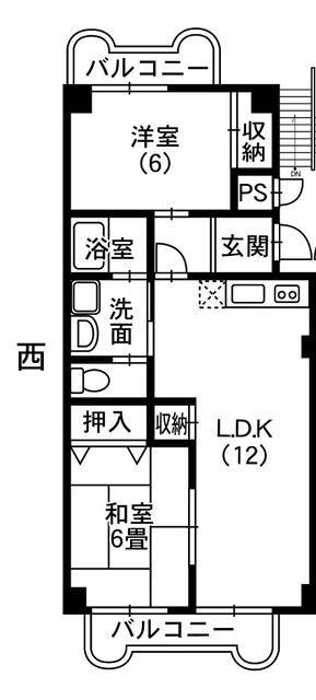 シェケルシモボリII(2LDK/1階)の間取り写真