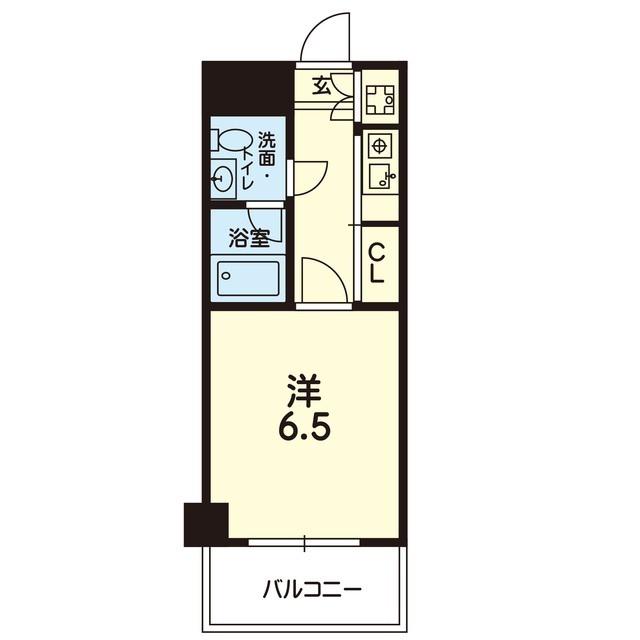 フォルム熊大前III 605号(1K/6階)の間取り写真