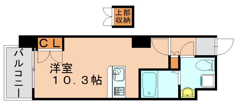NO.72 ORIENTBLD(ワンルーム/12階)の間取り写真