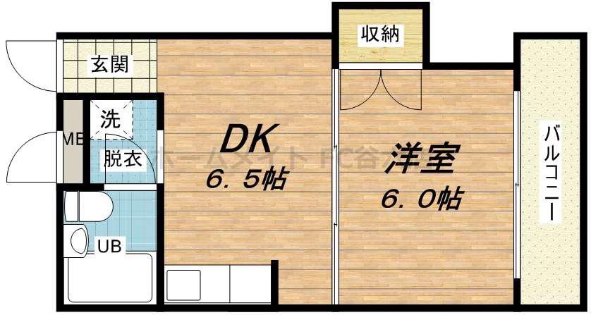 アバンティー玉造(1DK/4階)の間取り写真