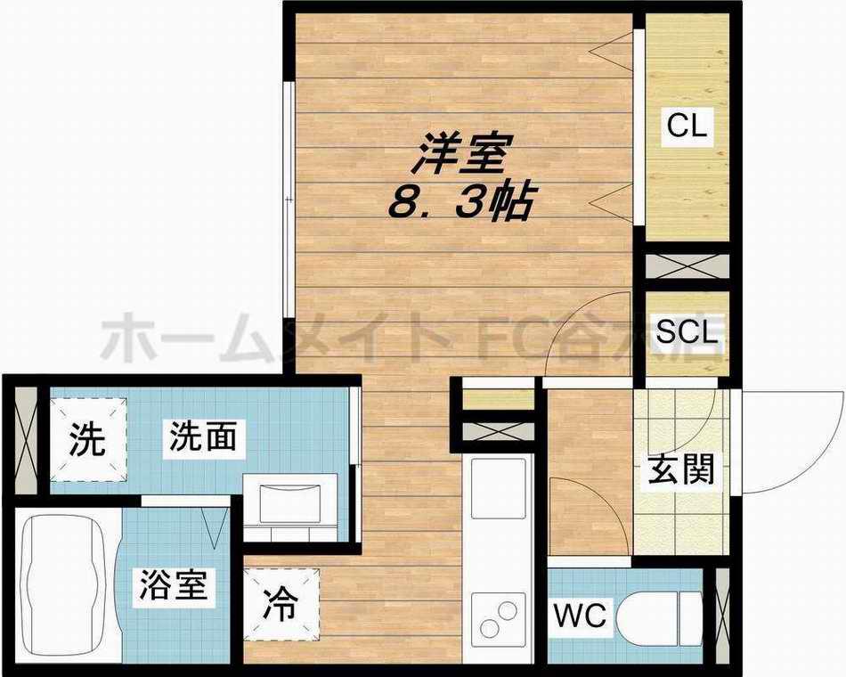 D-ROOMFUTABA2(1K/1階)の間取り写真