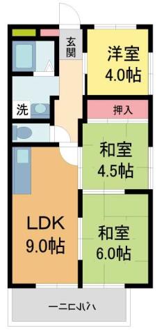ロイヤルメゾン仁川II(3LDK/3階)の間取り写真