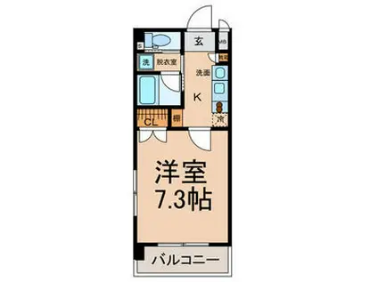 アップルコート一社(1K/1階)の間取り写真