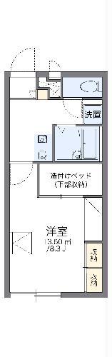 レオパレス エクレール(1K/1階)の間取り写真