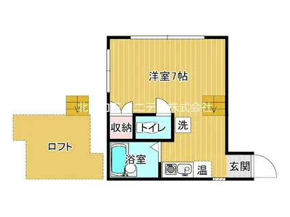 ラスール四ッ屋(ワンルーム/1階)の間取り写真