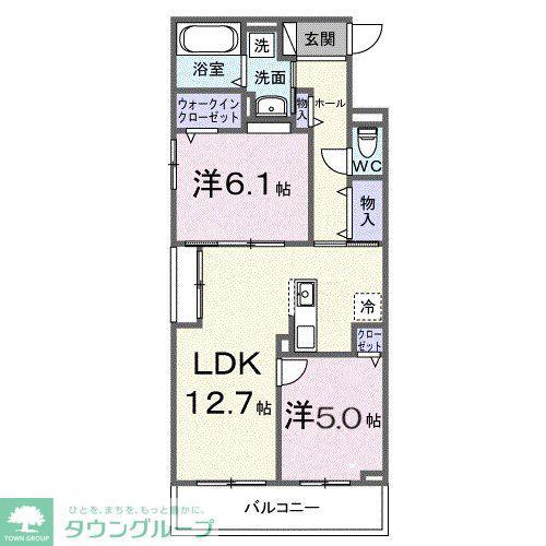 コスモステラス イースト(2LDK/3階)の間取り写真