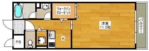 アルシェ・垂水(1K/6階)の間取り写真