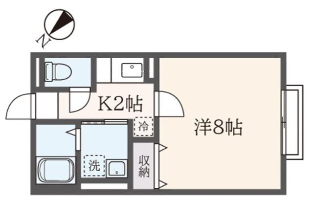 バラティエ(1K/1階)の間取り写真