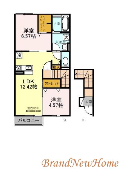 FOREST MANOR(2LDK/2階)の間取り写真