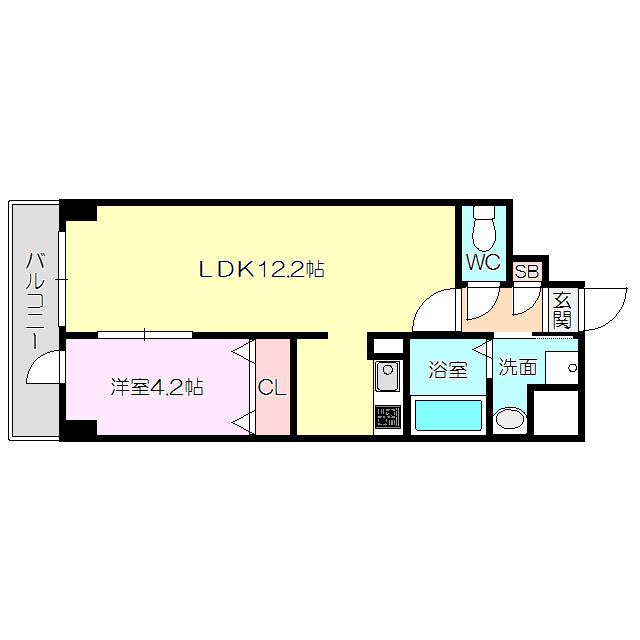 マウントピア(1LDK/6階)の間取り写真