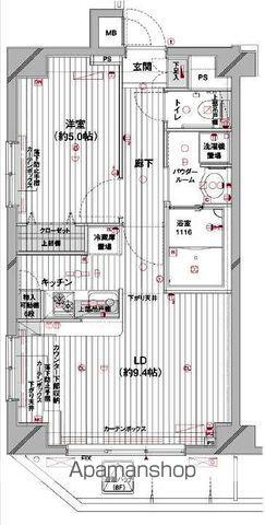 メインステージ蔵前(1LDK/7階)の間取り写真