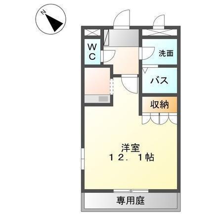 フォートレス 小倉(1K/1階)の間取り写真
