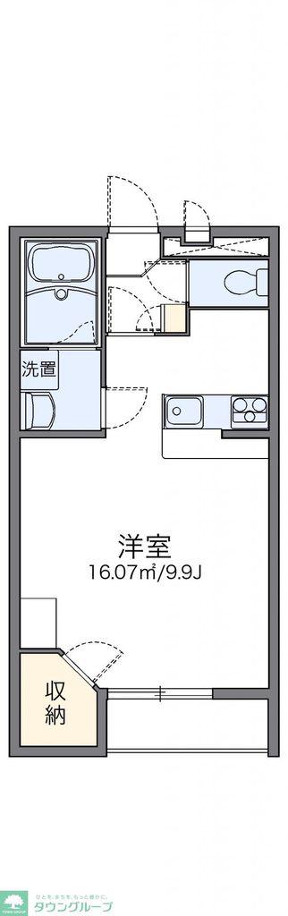 レオパレス双柳1番館(1K/1階)の間取り写真