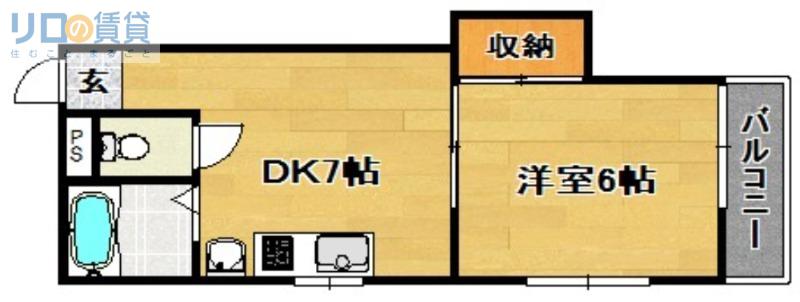 第2ホーユーハイツ(1DK/3階)の間取り写真