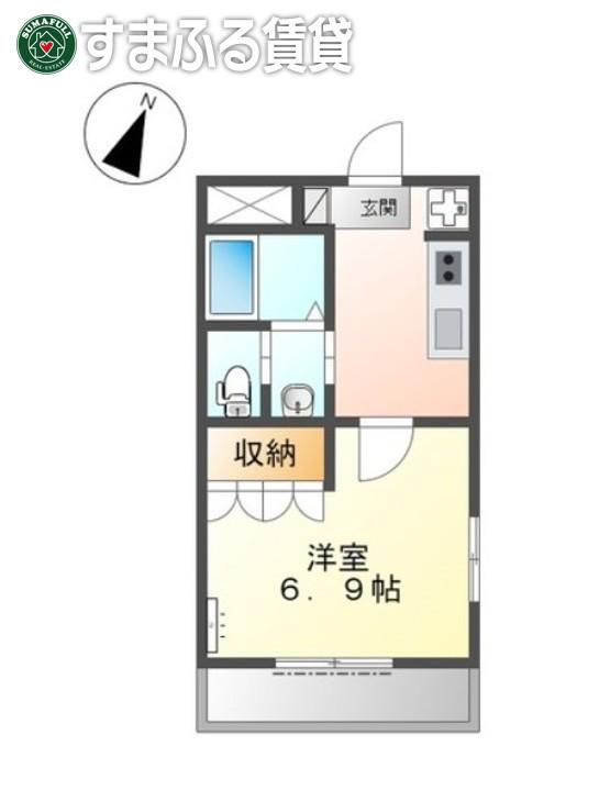 パークサイド井山(1K/1階)の間取り写真