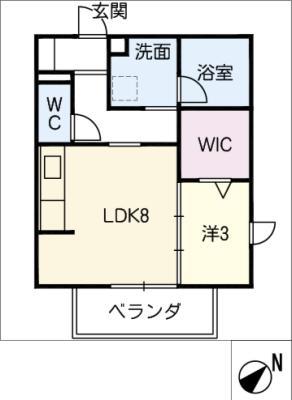 コンフォール(1LDK/2階)の間取り写真