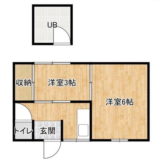 高砂市伊保3-13-5アパート(2K/1階)の間取り写真