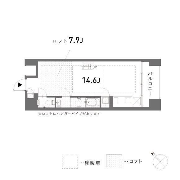 ＪＲ山手線 恵比寿駅 徒歩7分 8階建 築11年(ワンルーム/4階)の間取り写真