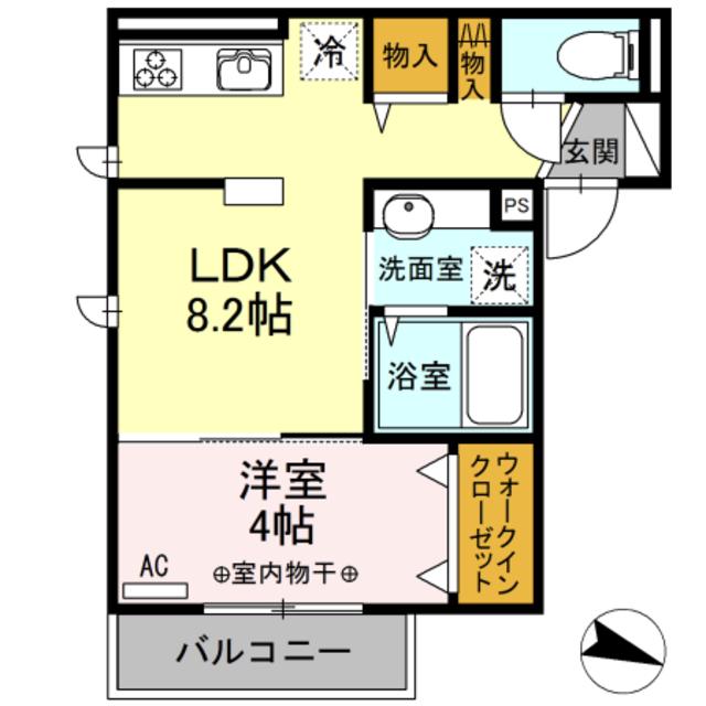パークレジデンス(1LDK/2階)の間取り写真