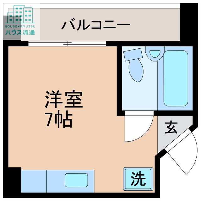 フリーダム大浦(ワンルーム/5階)の間取り写真