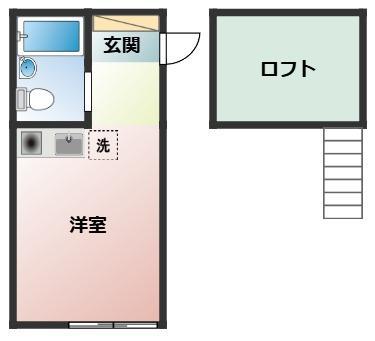 戸部チャックベリーの杜(ワンルーム/1階)の間取り写真