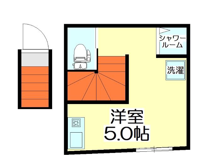 サークルハウス竹ノ塚六番館(ワンルーム/2階)の間取り写真