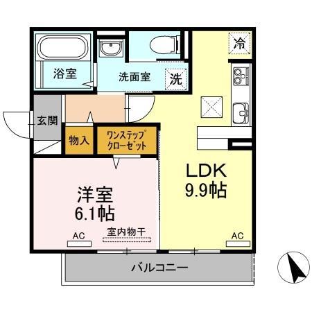ロイヤルハイム(1LDK/1階)の間取り写真