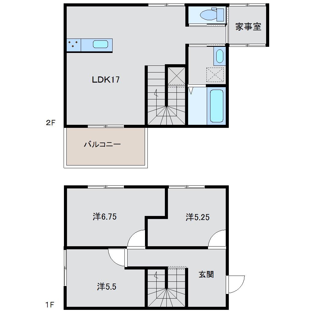 ONEDAY(3SLDK/1階)の間取り写真