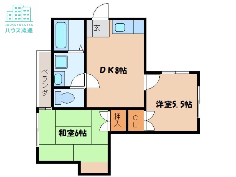 樫本アパート(ワンルーム/2階)の間取り写真