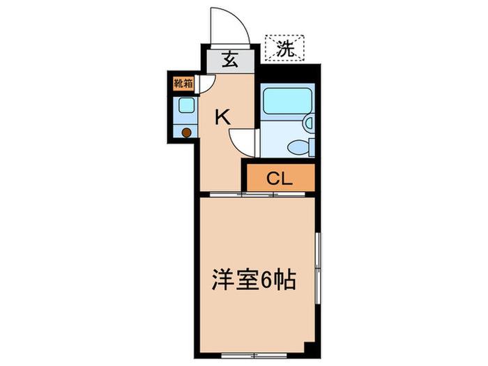 ハイツ佐藤(1K/3階)の間取り写真